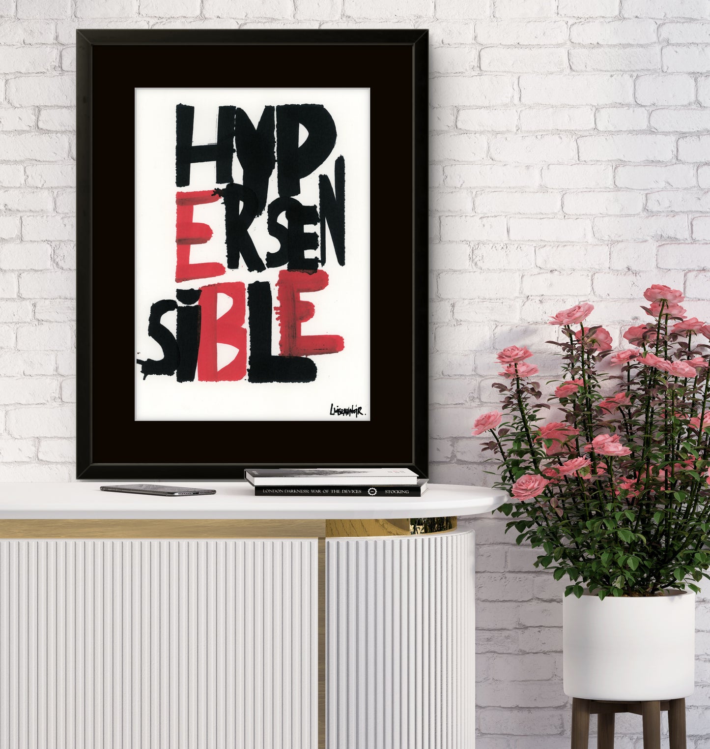 Affiche « Hypersensible » rouge et noire