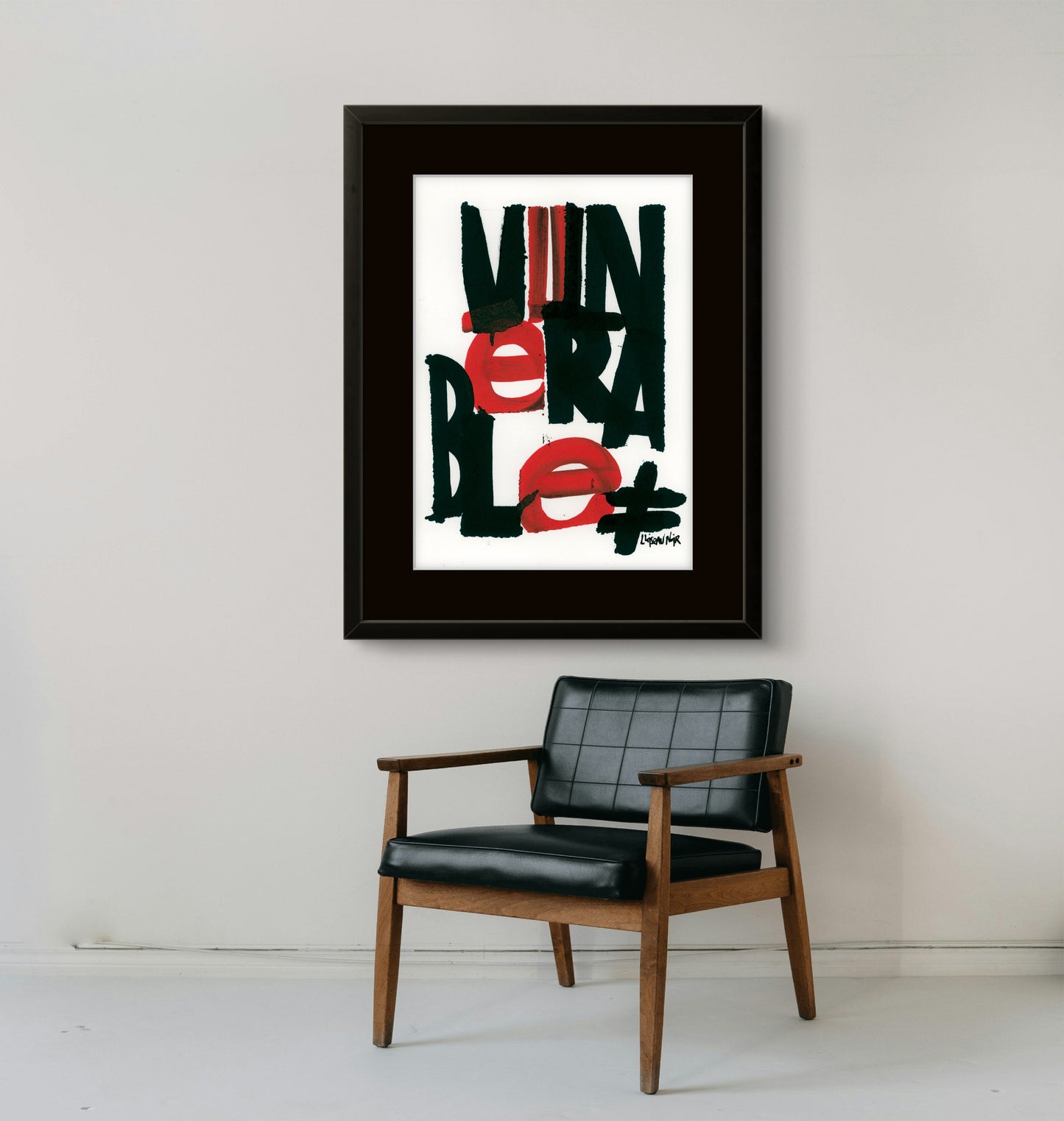 Affiche «Vulnerable» rouge et noire