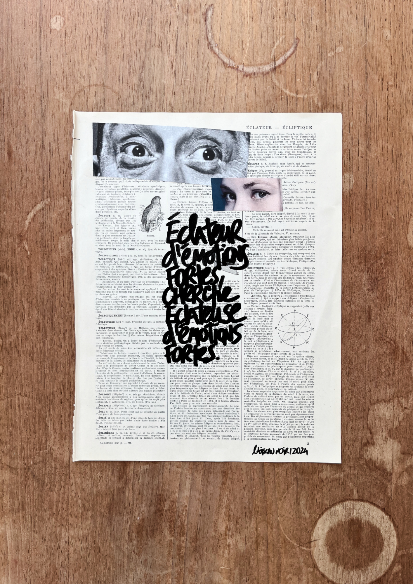 Affiche originale / Cadre "Eclateur cherche éclateuse d'émotions fortes"