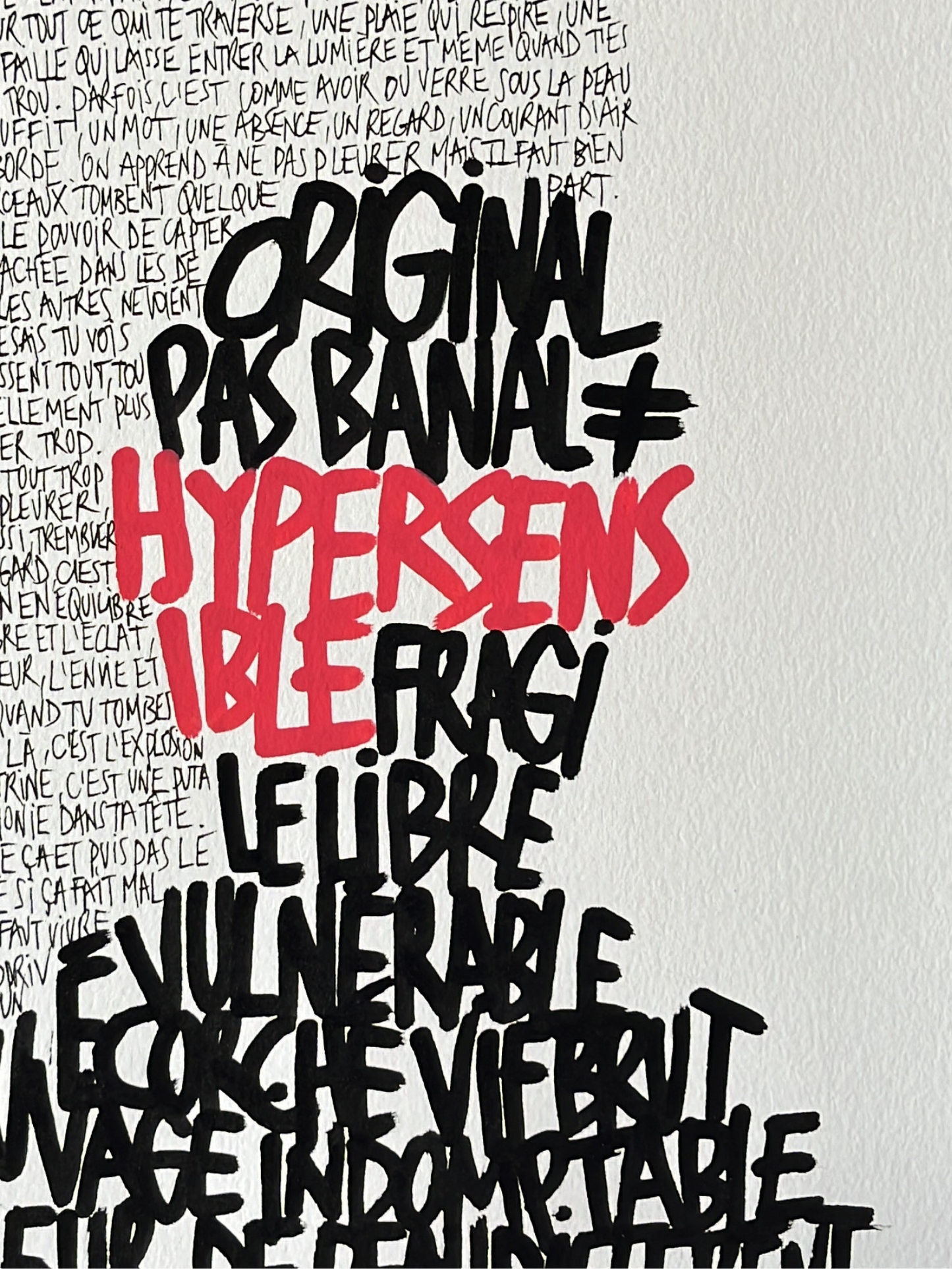 Affiche reproduction "Hypersensible" 50 exemplaires numérotés et signés 30x40