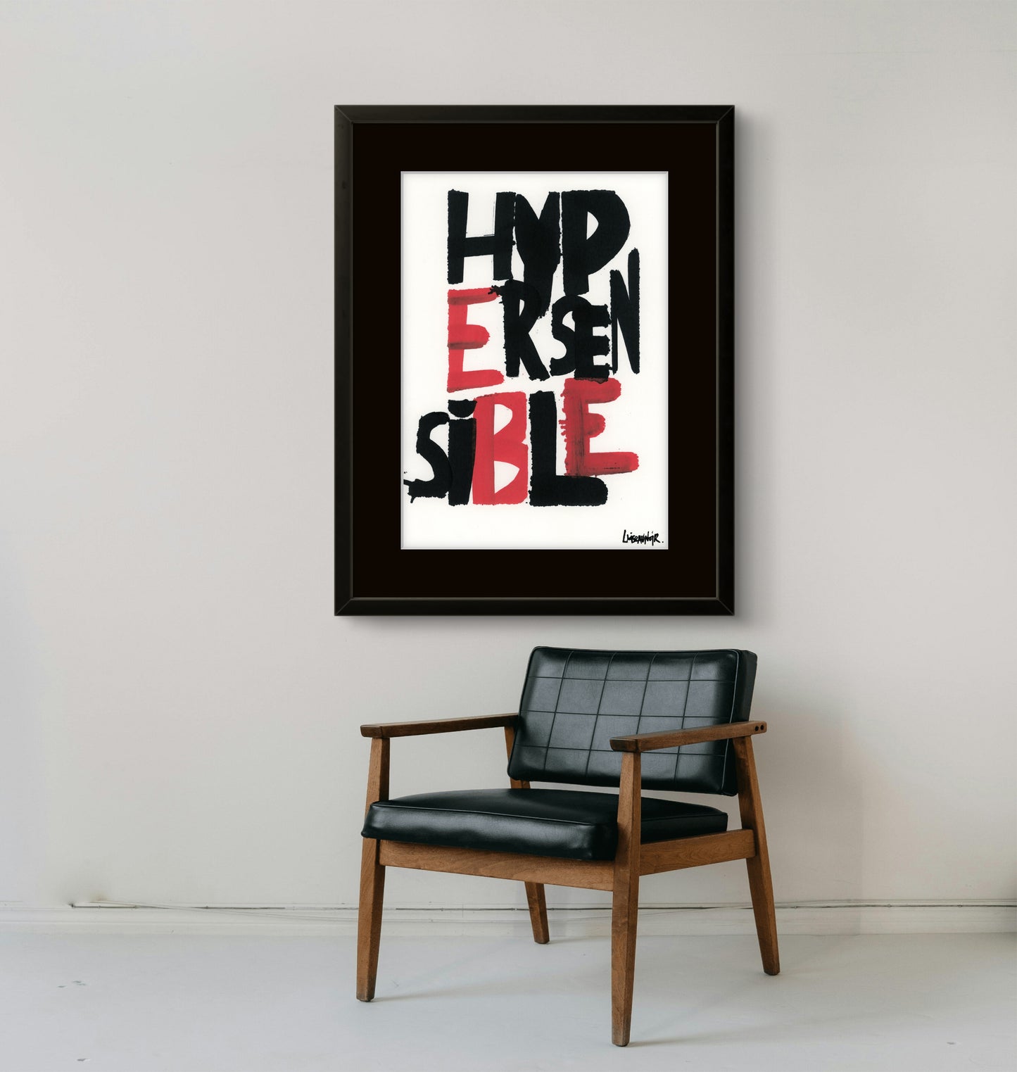 Affiche « Hypersensible » rouge et noire