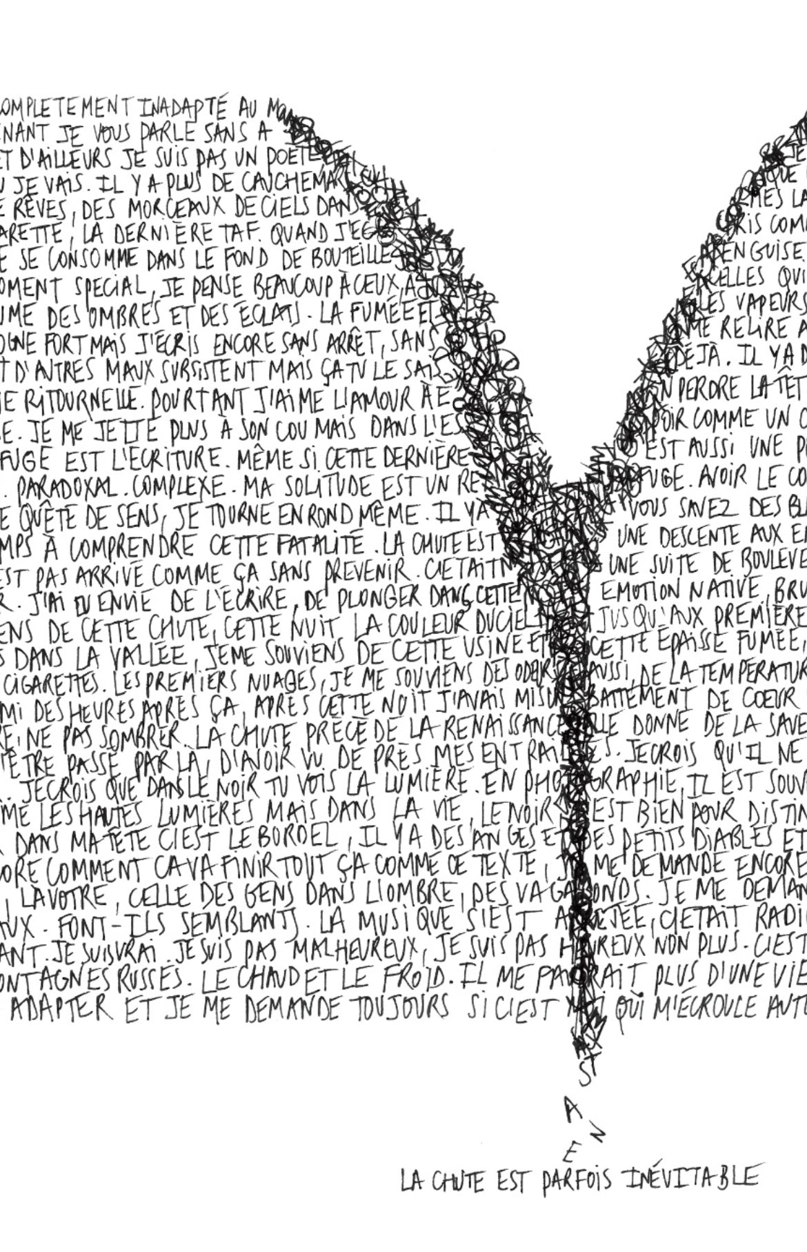 Affiche "La chute est parfois inévitable" 20 exemplaires numérotés et signés A3