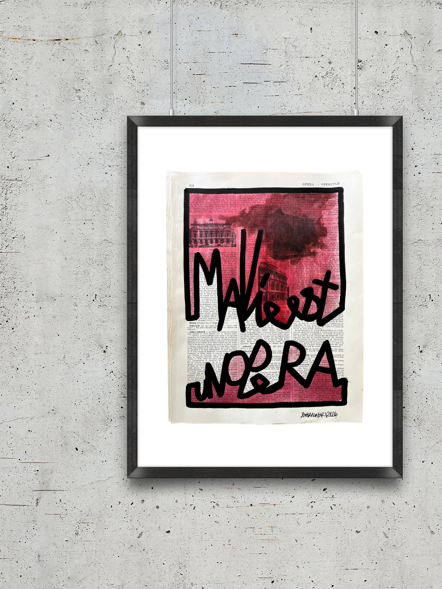 Original Poster / Frame "My Life is an Opera"