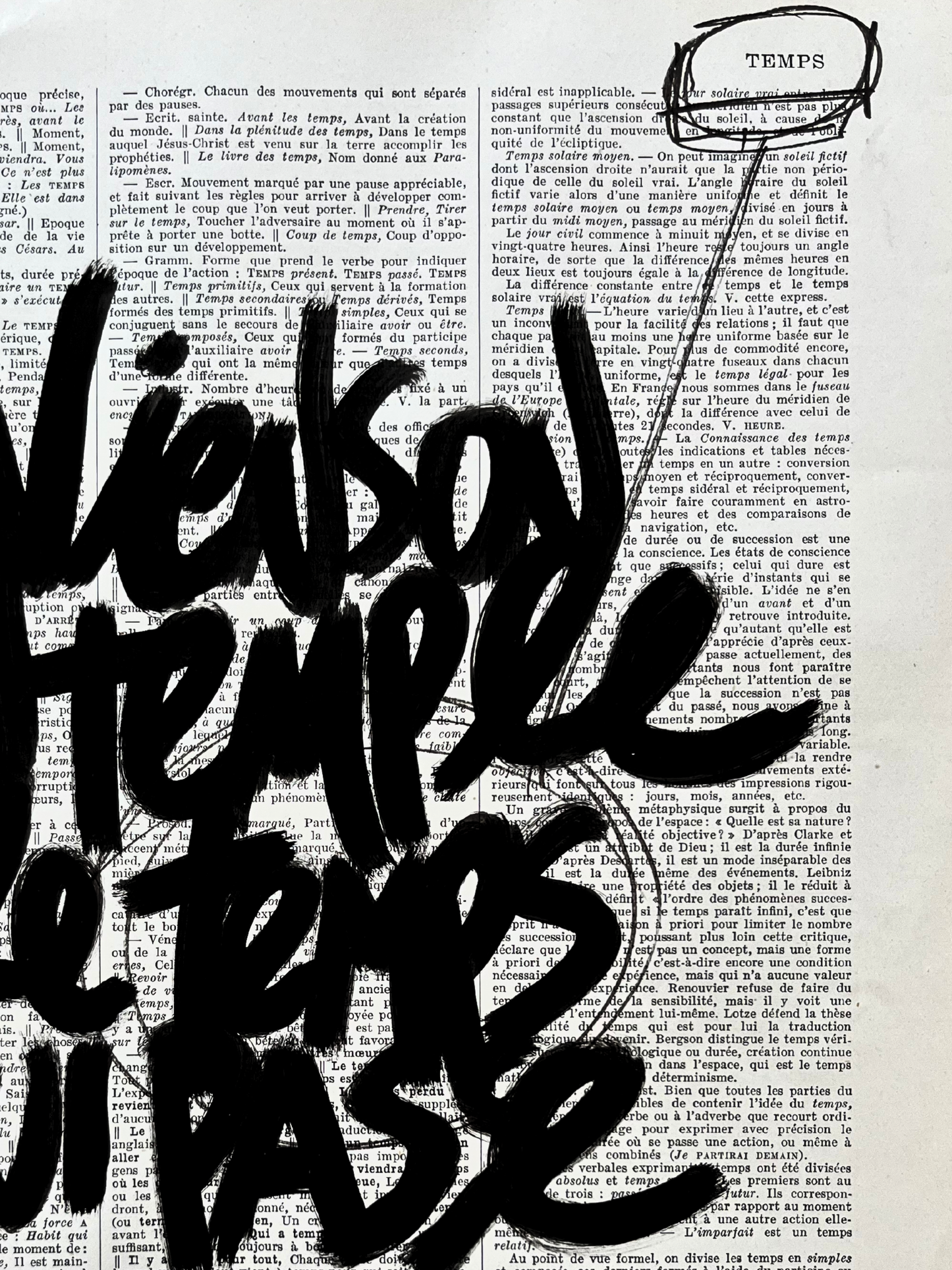 Original poster / Frame "Come on, let's contemplate the passing of time"