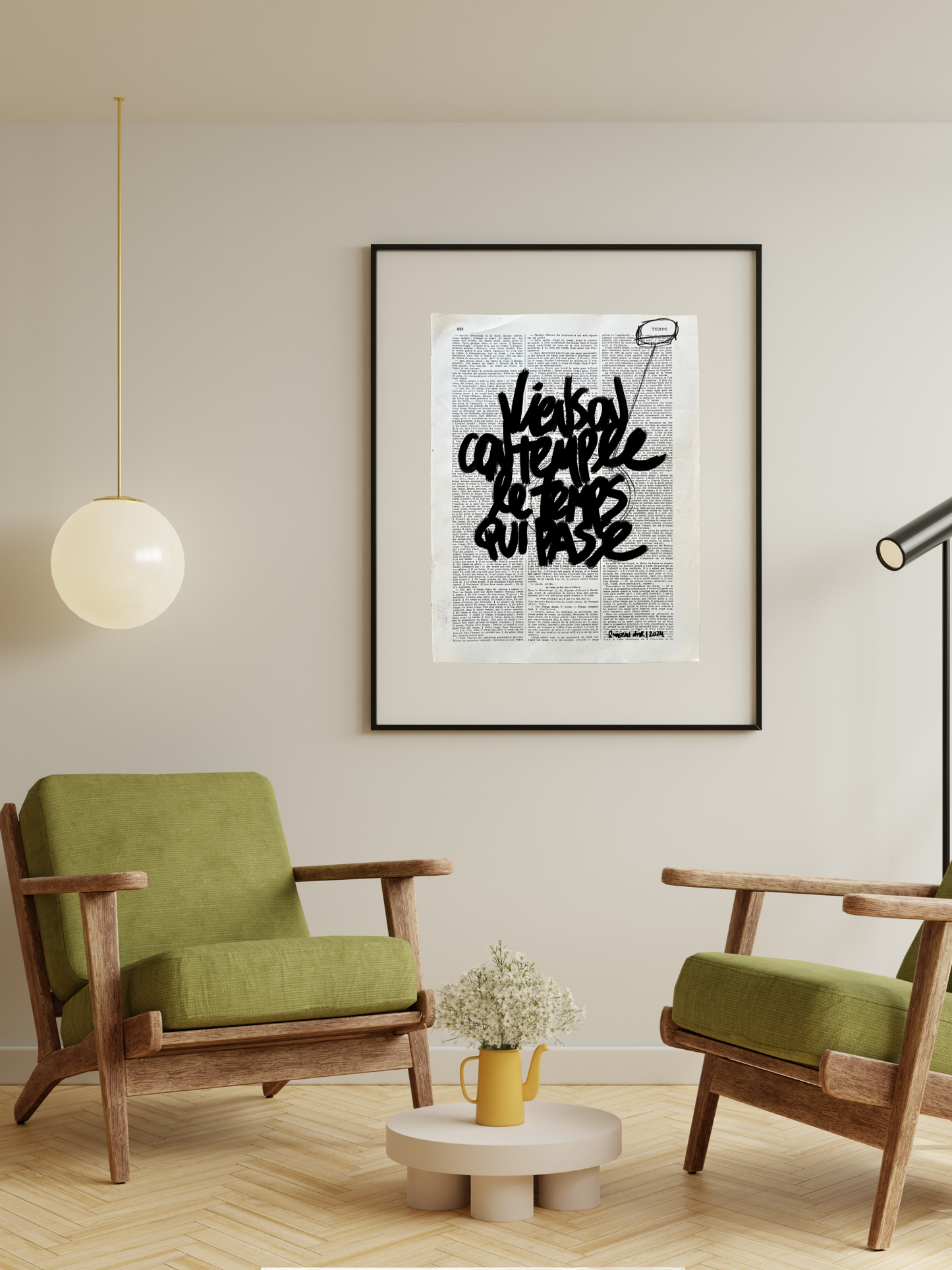 Original poster / Frame "Come on, let's contemplate the passing of time"