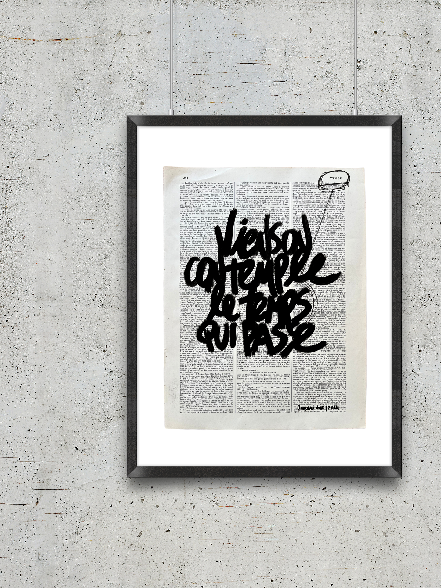 Original poster / Frame "Come on, let's contemplate the passing of time"