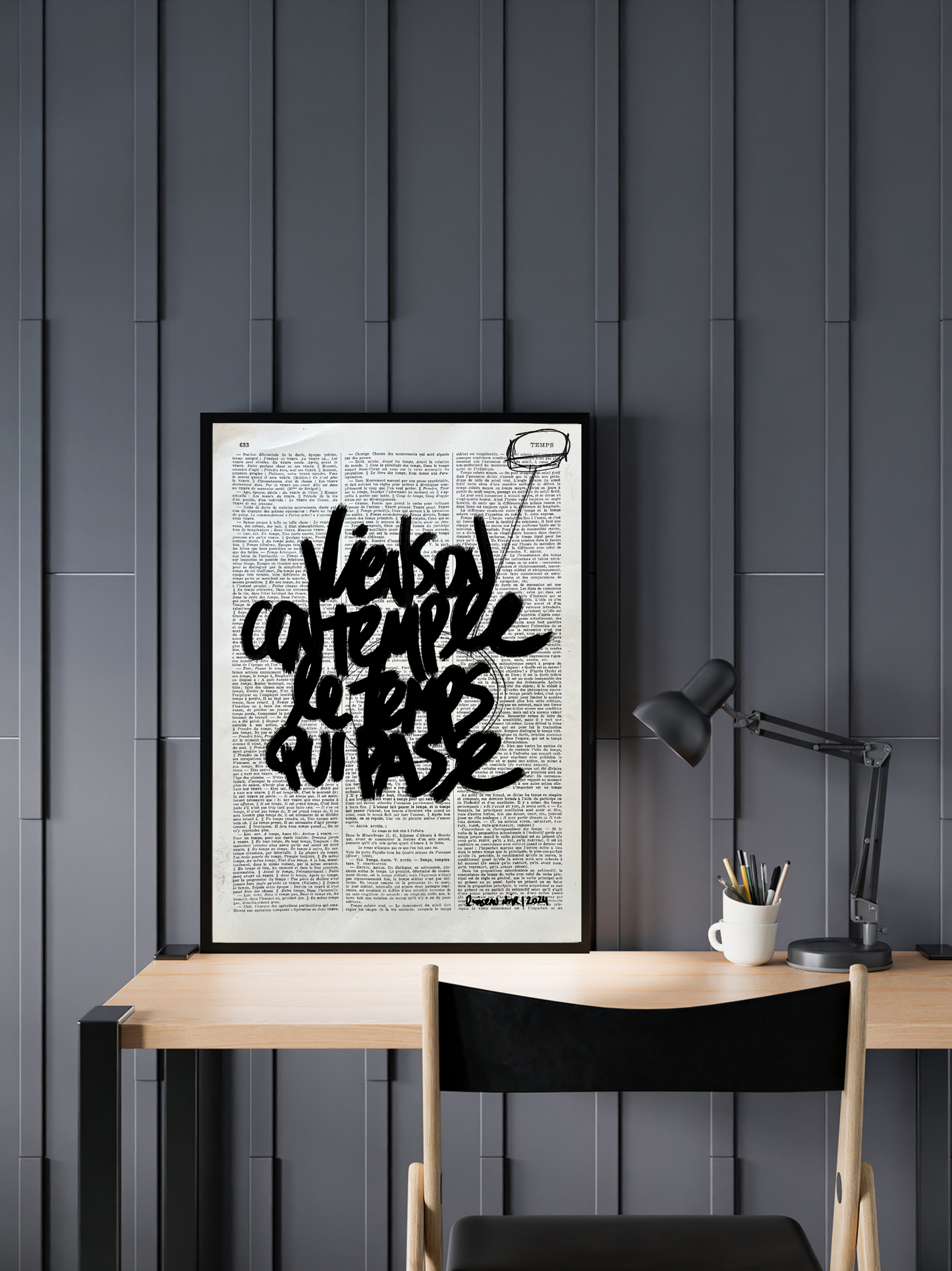 Original poster / Frame "Come on, let's contemplate the passing of time"