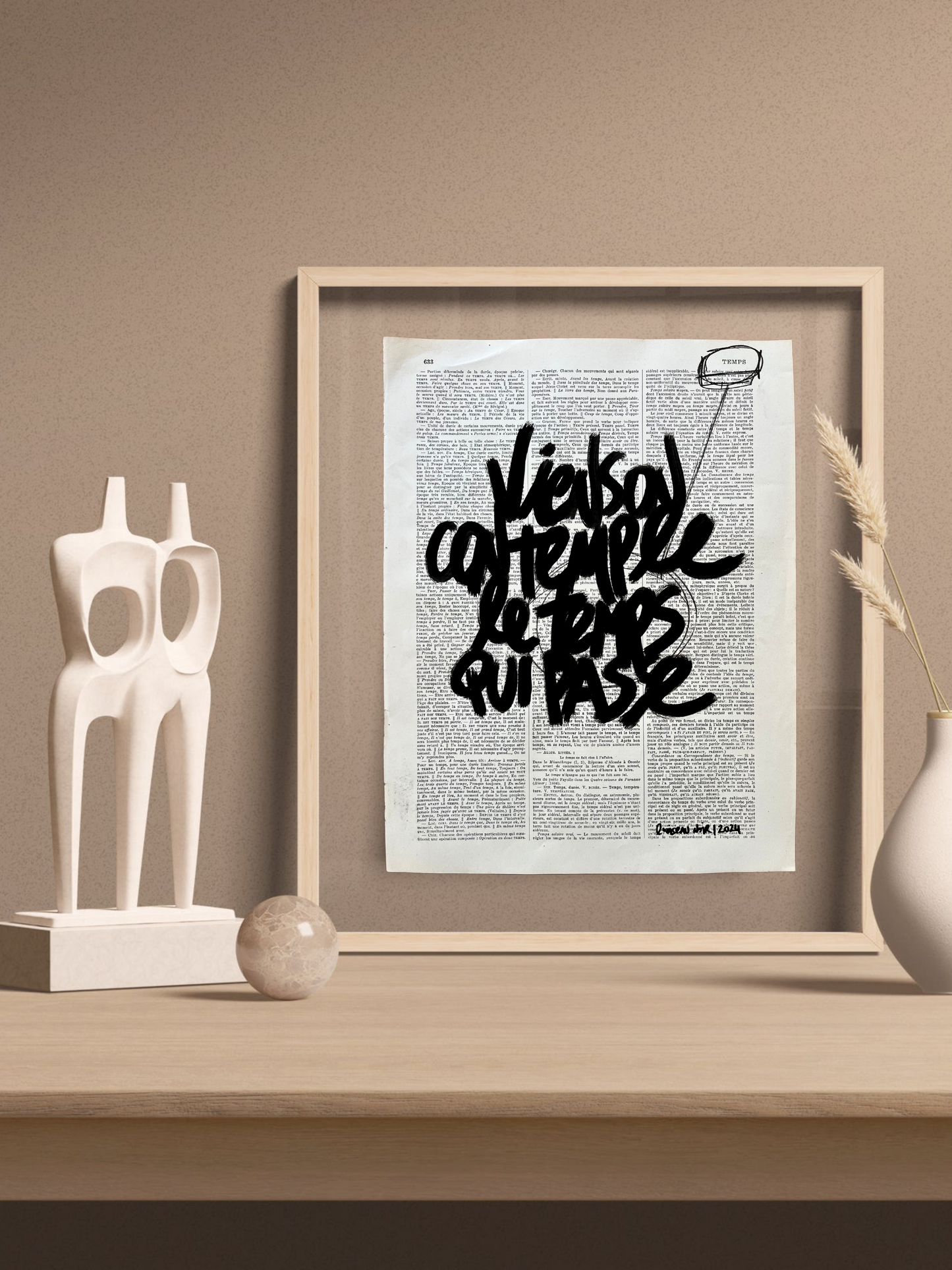 Original poster / Frame "Come on, let's contemplate the passing of time"