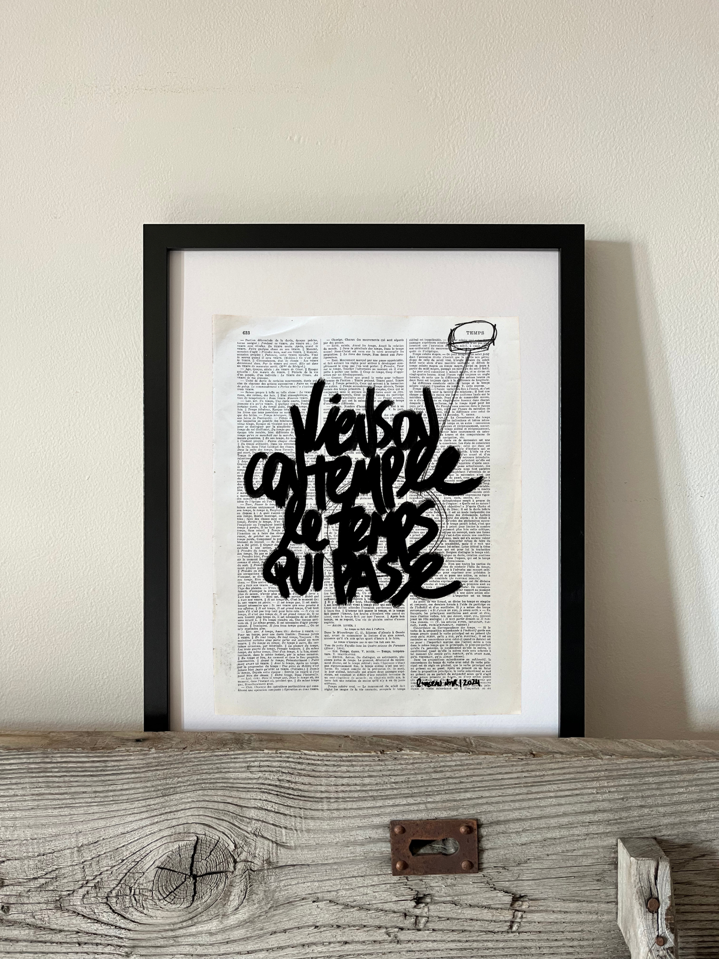 Original poster / Frame "Come on, let's contemplate the passing of time"