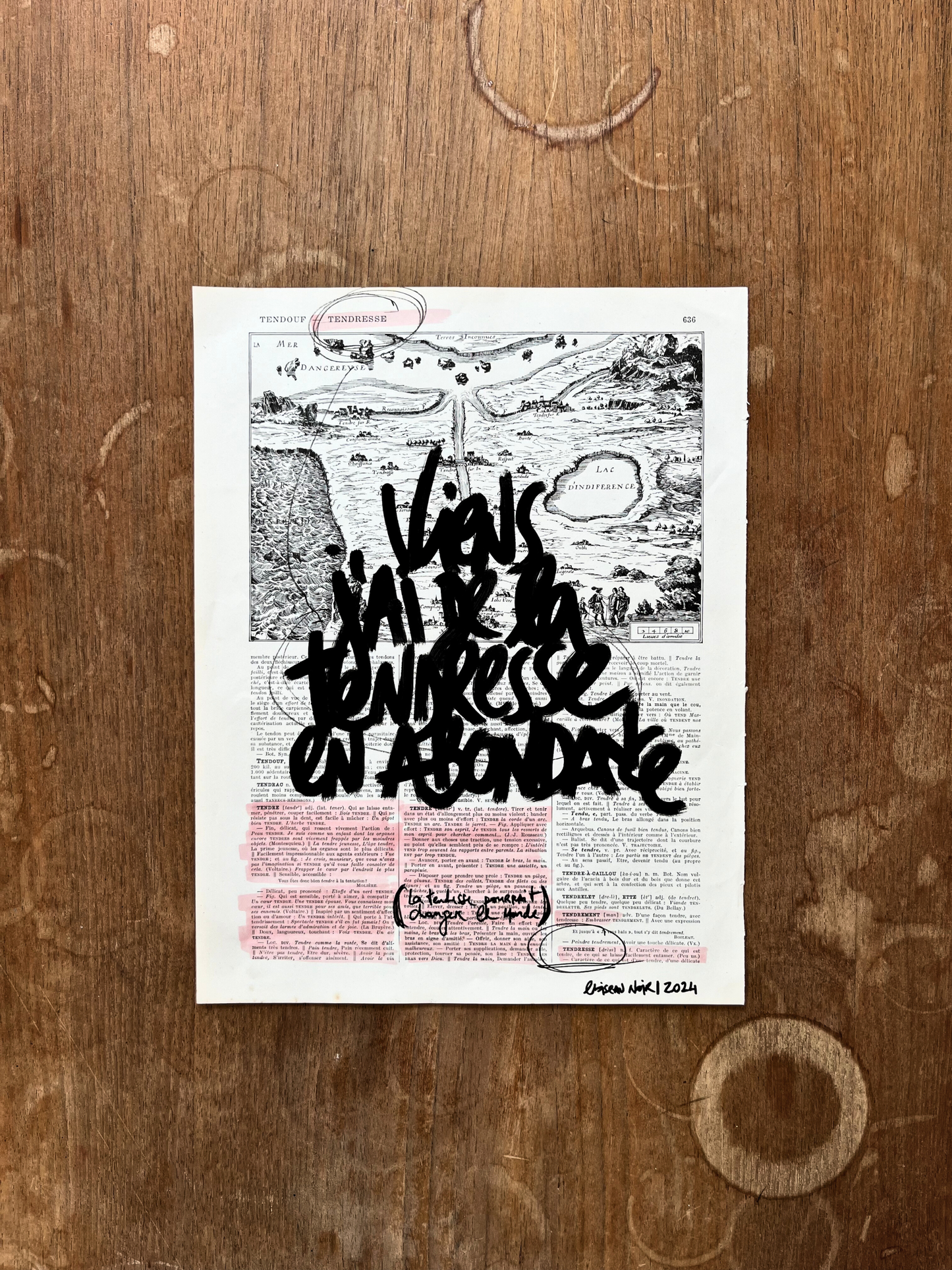 Original poster / Frame "Come I have tenderness in abundance"