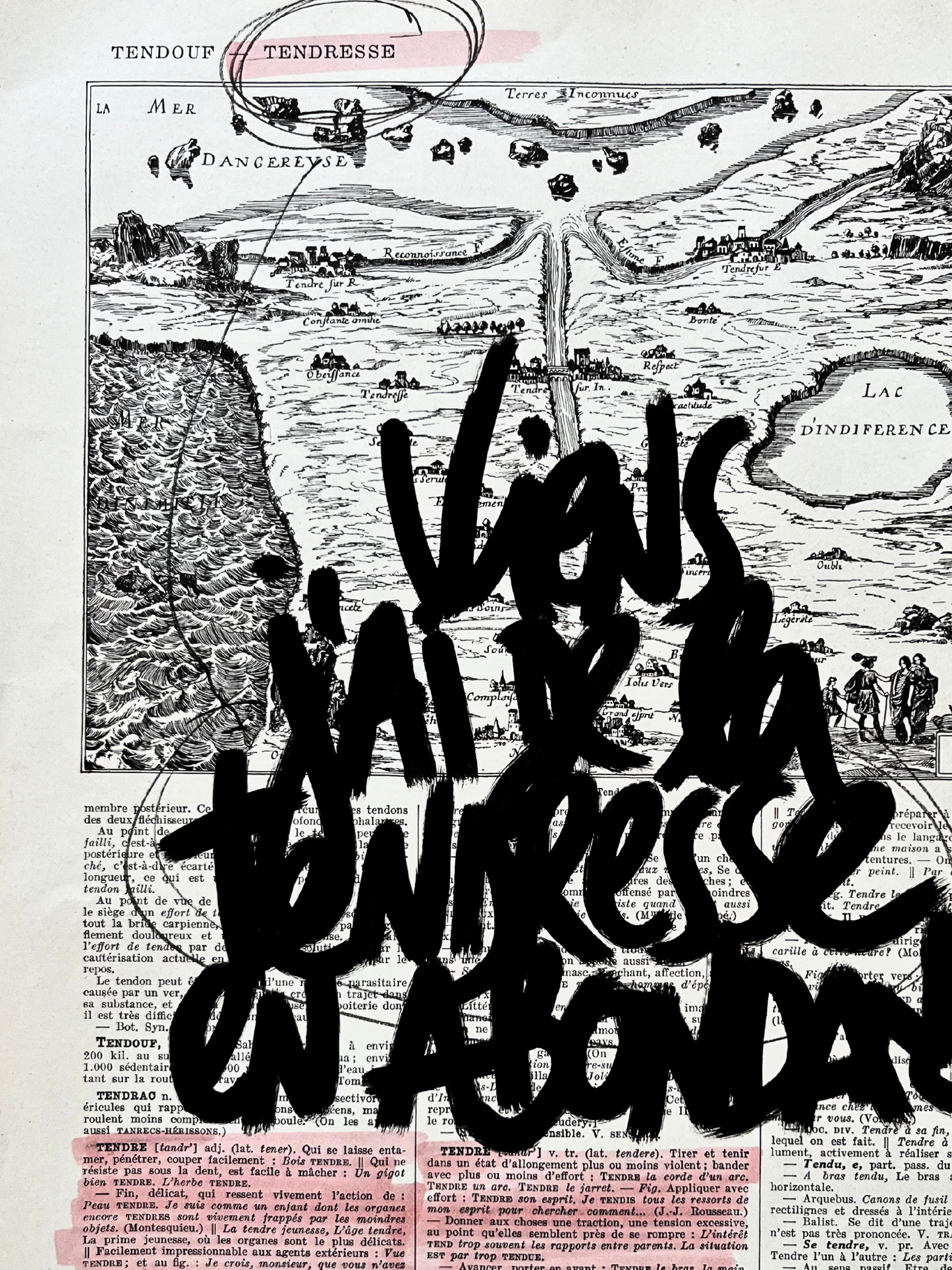 Original poster / Frame "Come I have tenderness in abundance"
