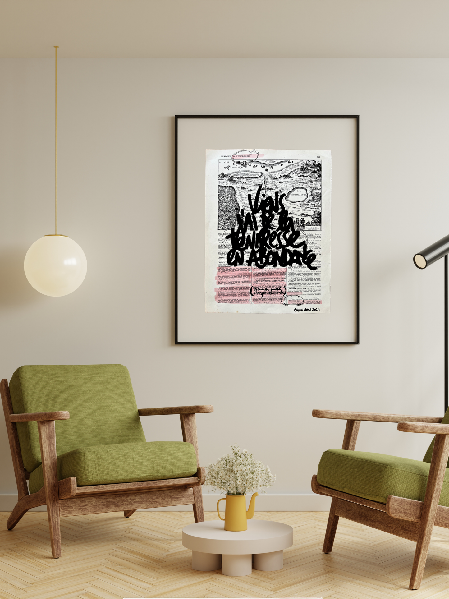 Original poster / Frame "Come I have tenderness in abundance"