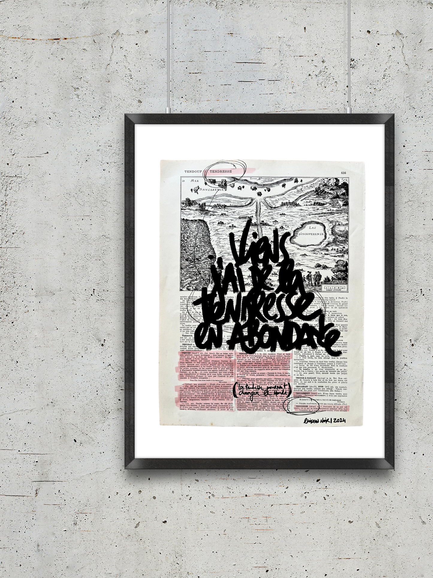 Original poster / Frame "Come I have tenderness in abundance"