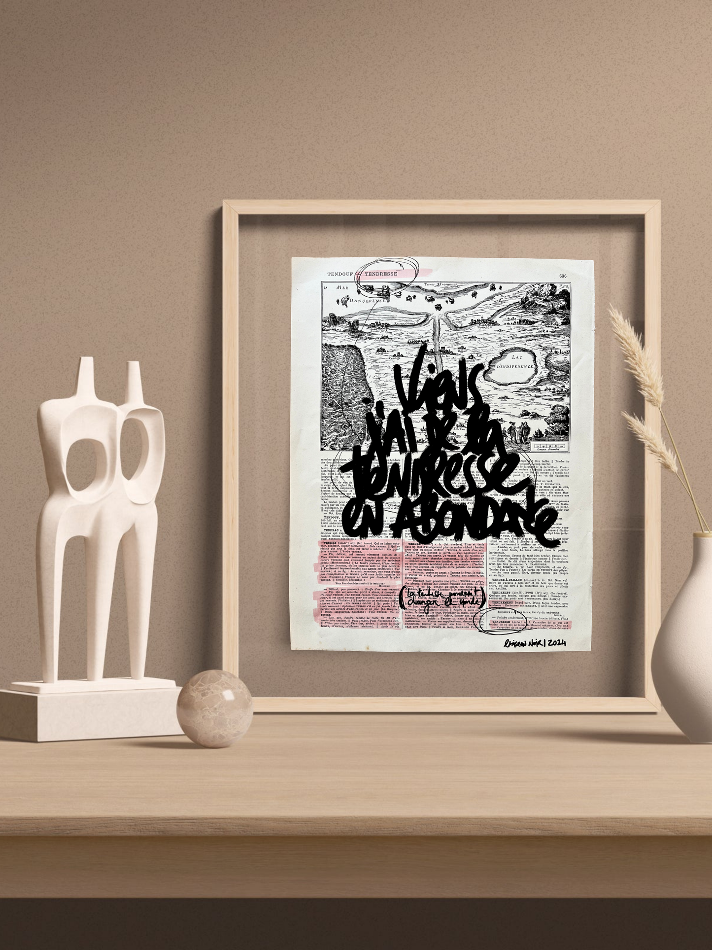 Original poster / Frame "Come I have tenderness in abundance"