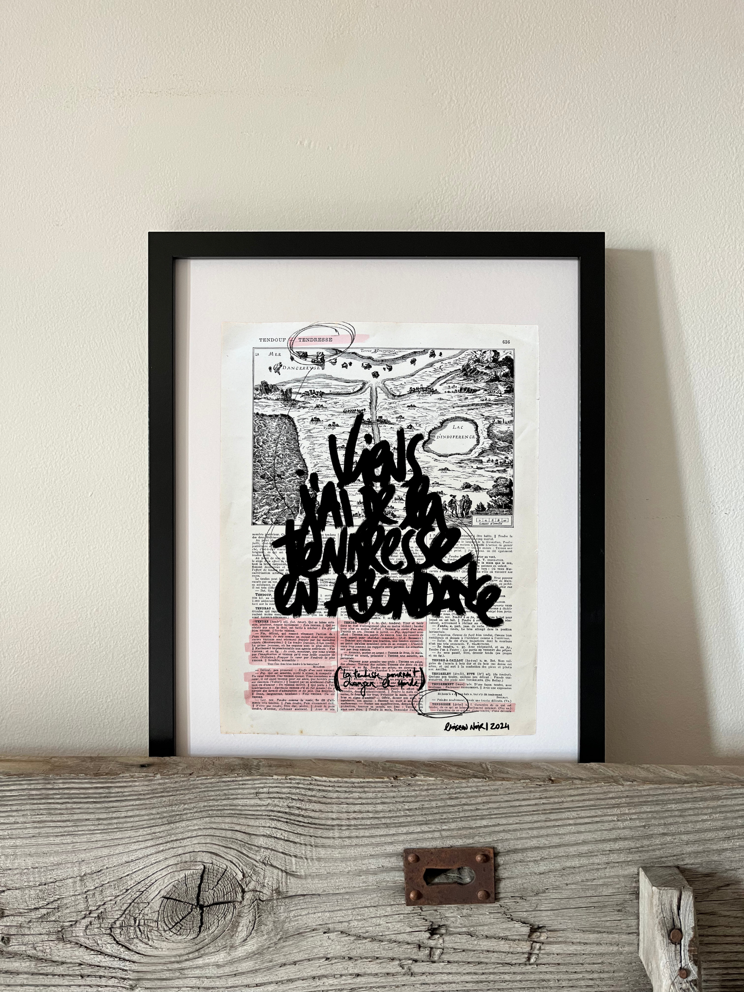 Original poster / Frame "Come I have tenderness in abundance"