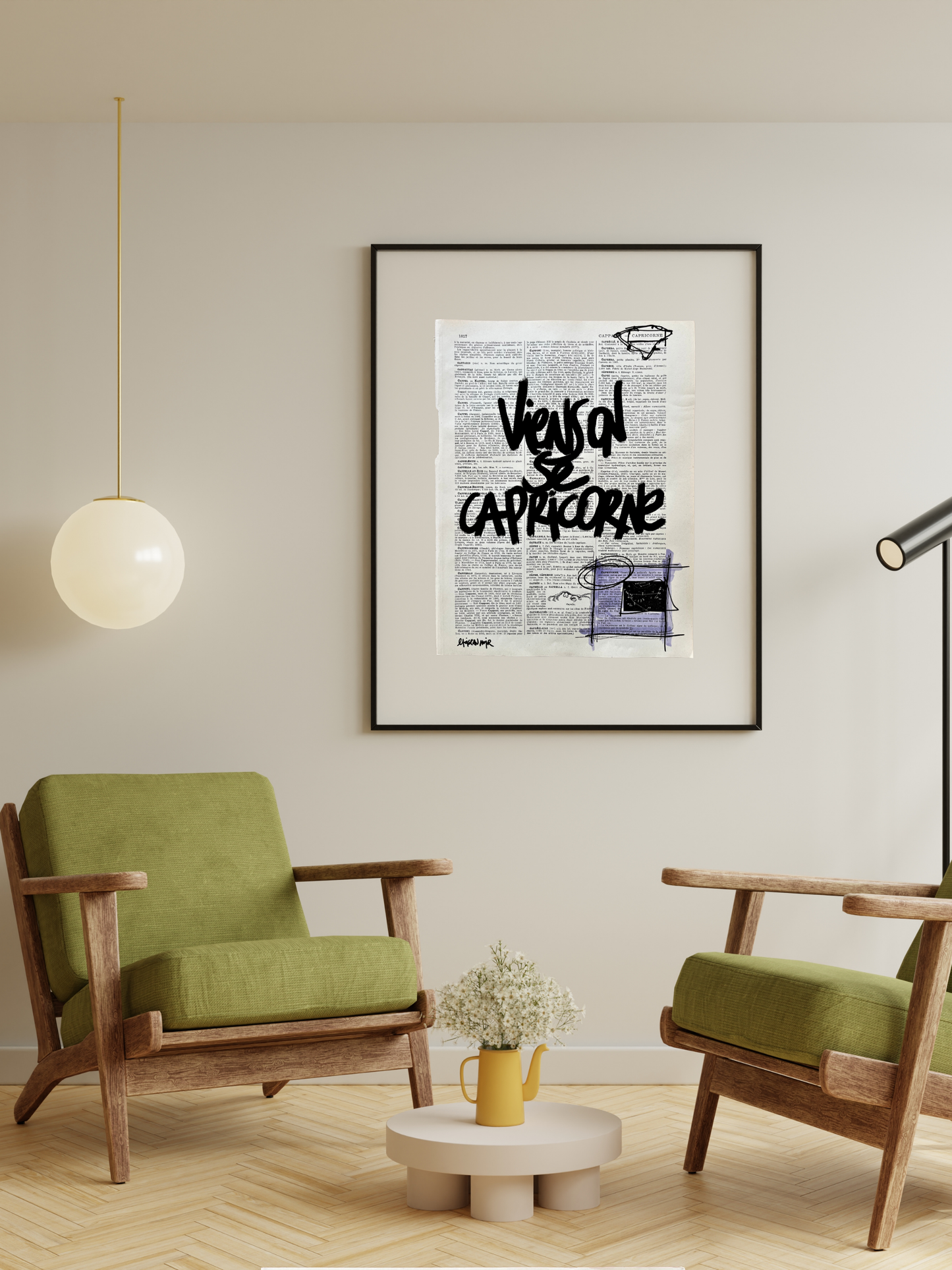 Affiche originale / Cadre "Viens on se capricorne"