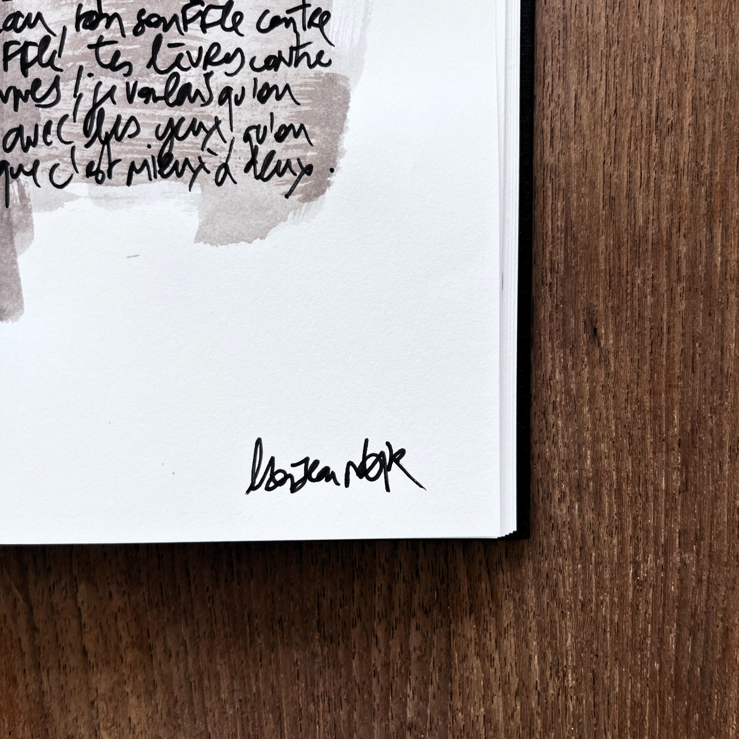 Carnet d'écriture et de croquis personnalisé avec textes originaux de l'artiste