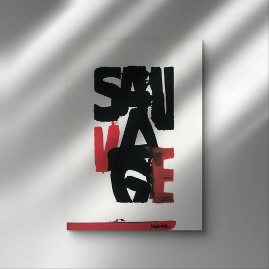 Affiche « Sauvage » rouge et noire