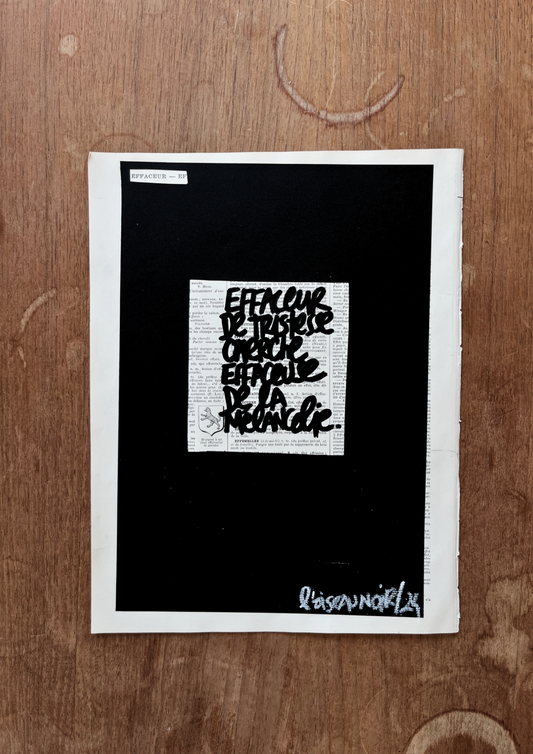 Affiche originale / Cadre "Effaceur cherche effaceuse"