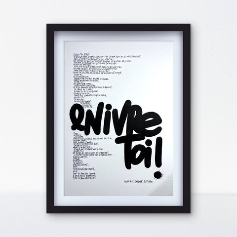 Affiche reproduction "Enivre-toi" rehaussée 100 exemplaires numérotés et signés 30x42