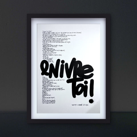 Affiche reproduction "Enivre-toi" rehaussée 100 exemplaires numérotés et signés 30x42