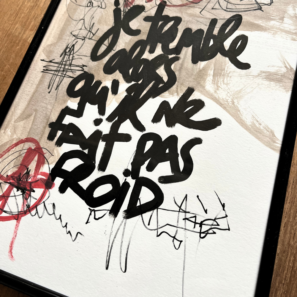 Cadre original "Je tremble alors qu'il ne fait pas froid"