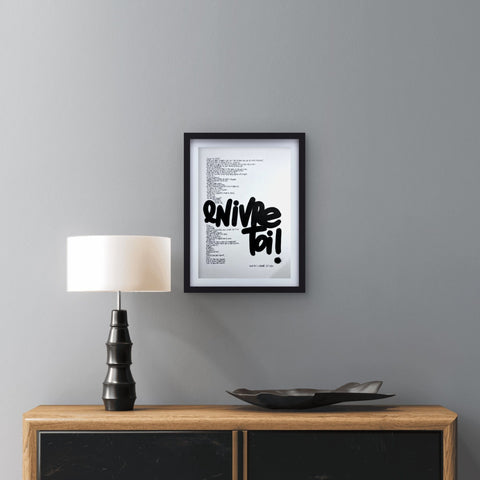 Affiche reproduction "Enivre-toi" rehaussée 100 exemplaires numérotés et signés 30x42