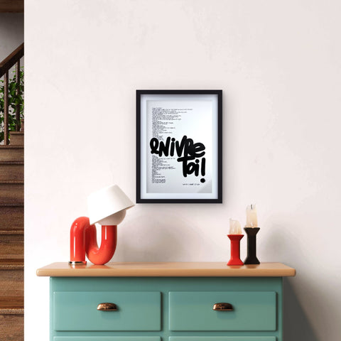 Affiche reproduction "Enivre-toi" rehaussée 100 exemplaires numérotés et signés 30x42