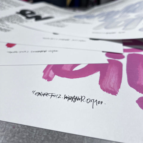 Affiche reproduction "Enivre-toi" rehaussée 100 exemplaires numérotés et signés 30x42