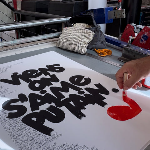 Affiche Sérigraphie "Un cri du cœur 2" 280 exemplaires réhaussées numérotées et signées 50x70