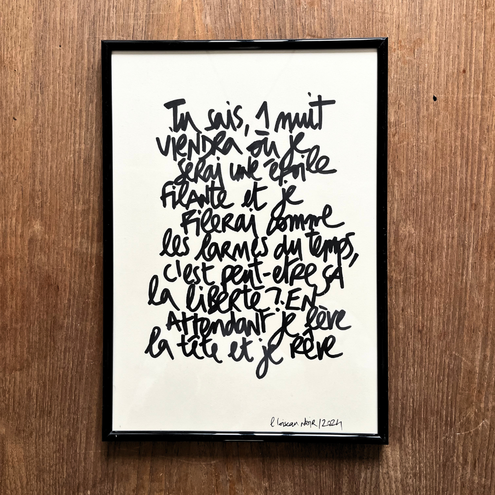 Cadre original "Tu sais une nuit viendra"