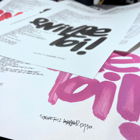 Affiche reproduction "Enivre-toi" rehaussée 100 exemplaires numérotés et signés 30x42