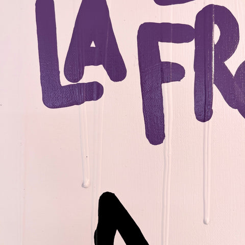 Jazz I Œuvre originale sur toile et caisse américaine de L’oiseau noir 100x70