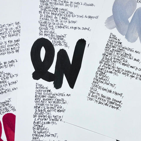 Affiche reproduction "Enivre-toi" rehaussée 100 exemplaires numérotés et signés 30x42