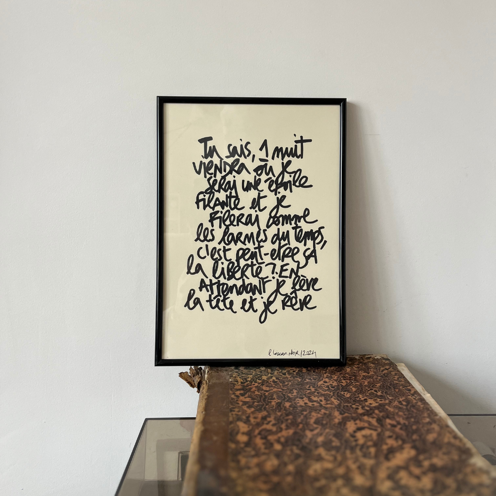 Cadre original "Tu sais une nuit viendra"