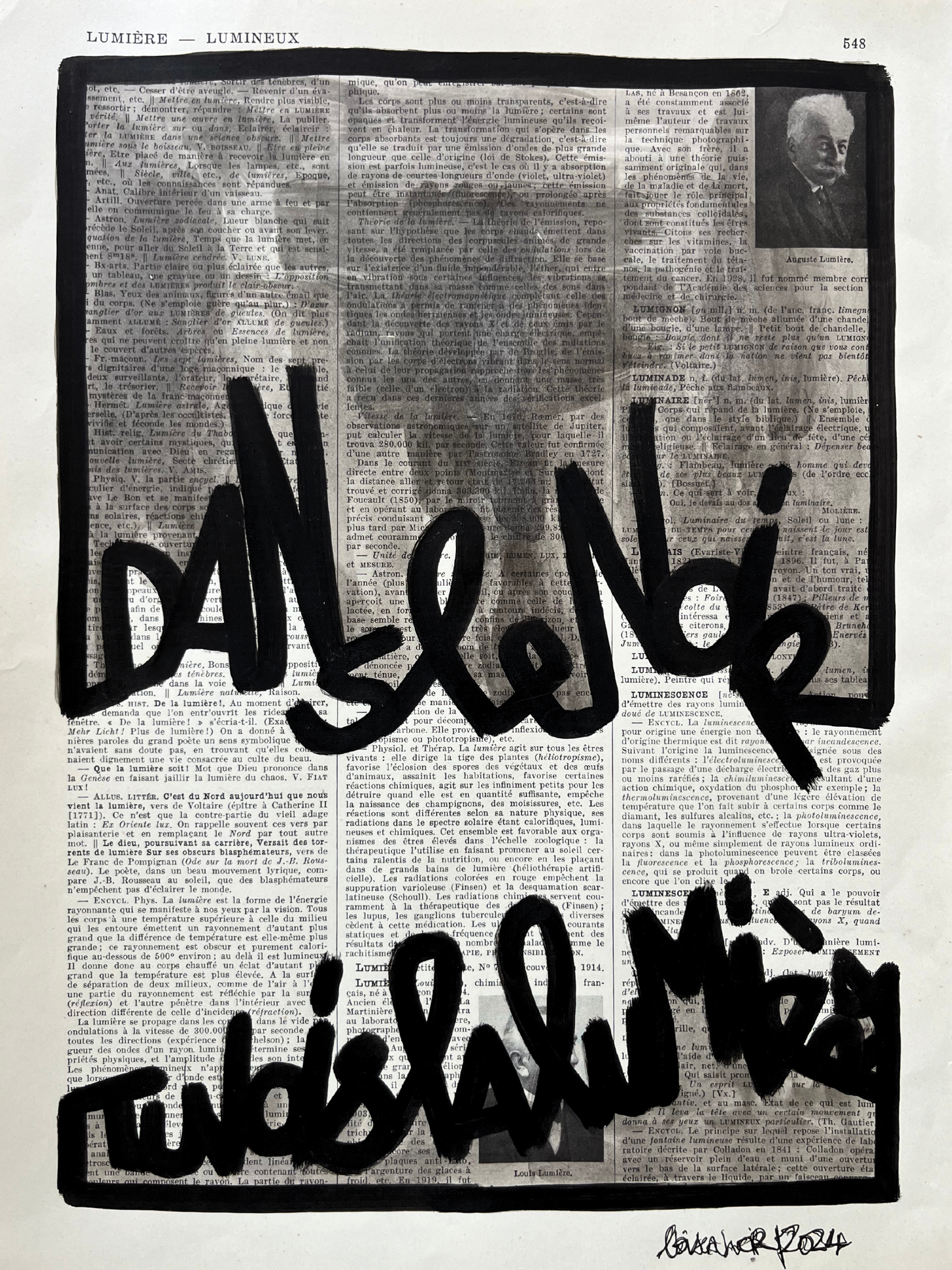 Original Poster / Frame "In the dark you see the light"