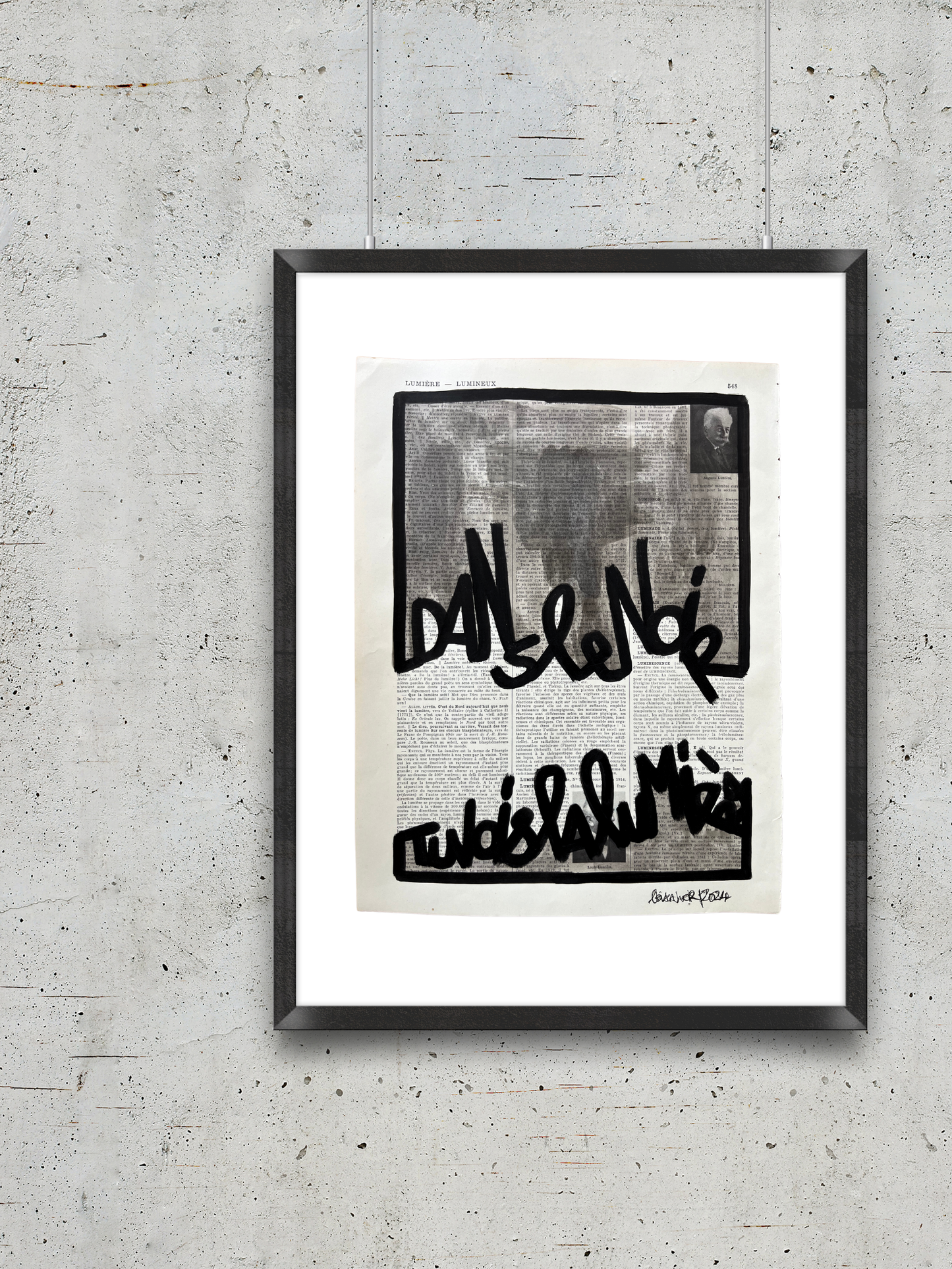 Original Poster / Frame "In the dark you see the light"