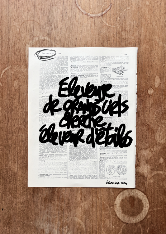 Affiche originale / Cadre "Eleveuse de grands ciels cherche éleveur d'étoiles"