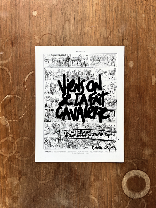 Affiche originale / Cadre "Viens on se la fait cavalerie"