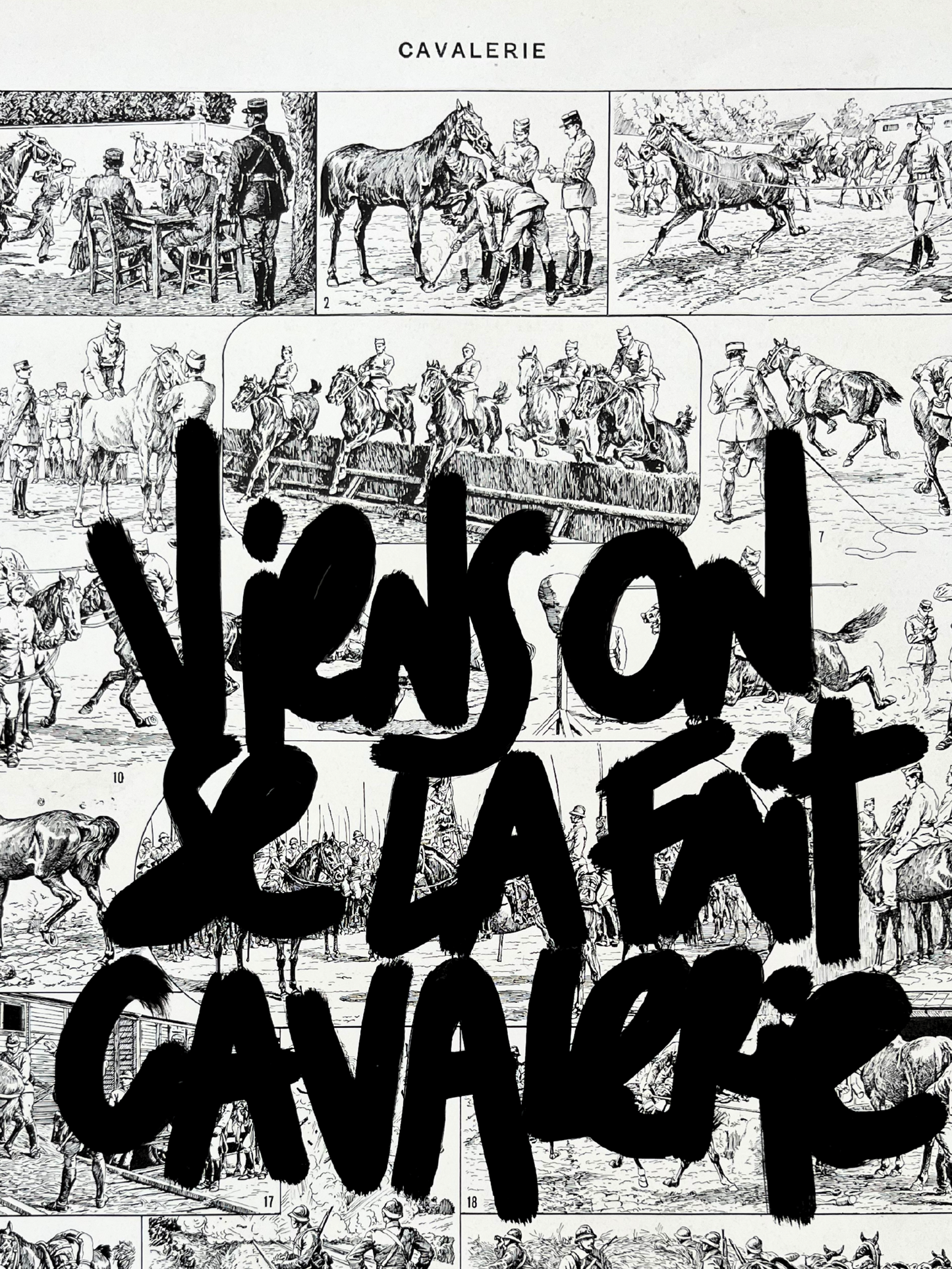 Original poster / Frame "Come on, let's do it cavalry"
