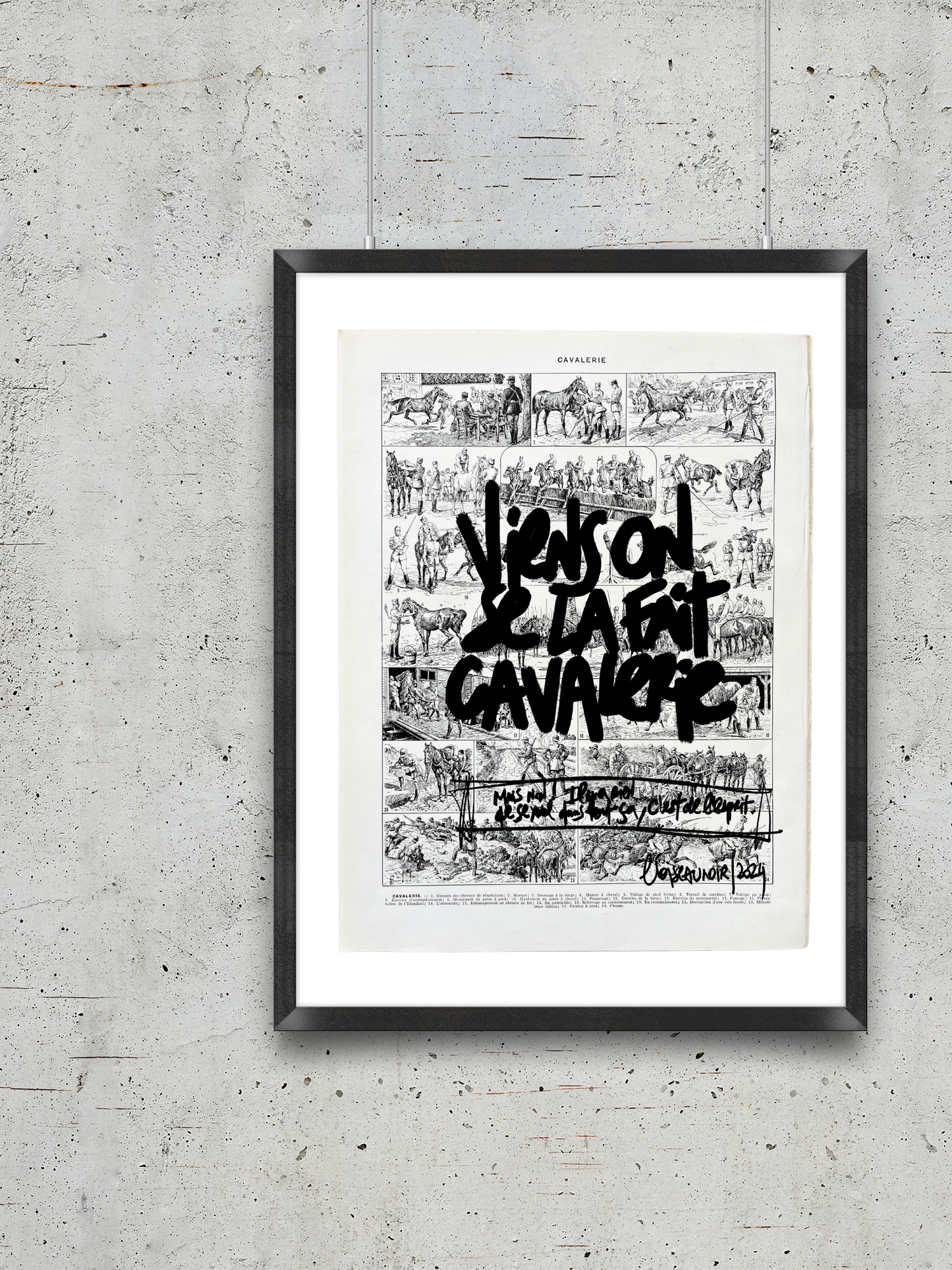 Original poster / Frame "Come on, let's do it cavalry"