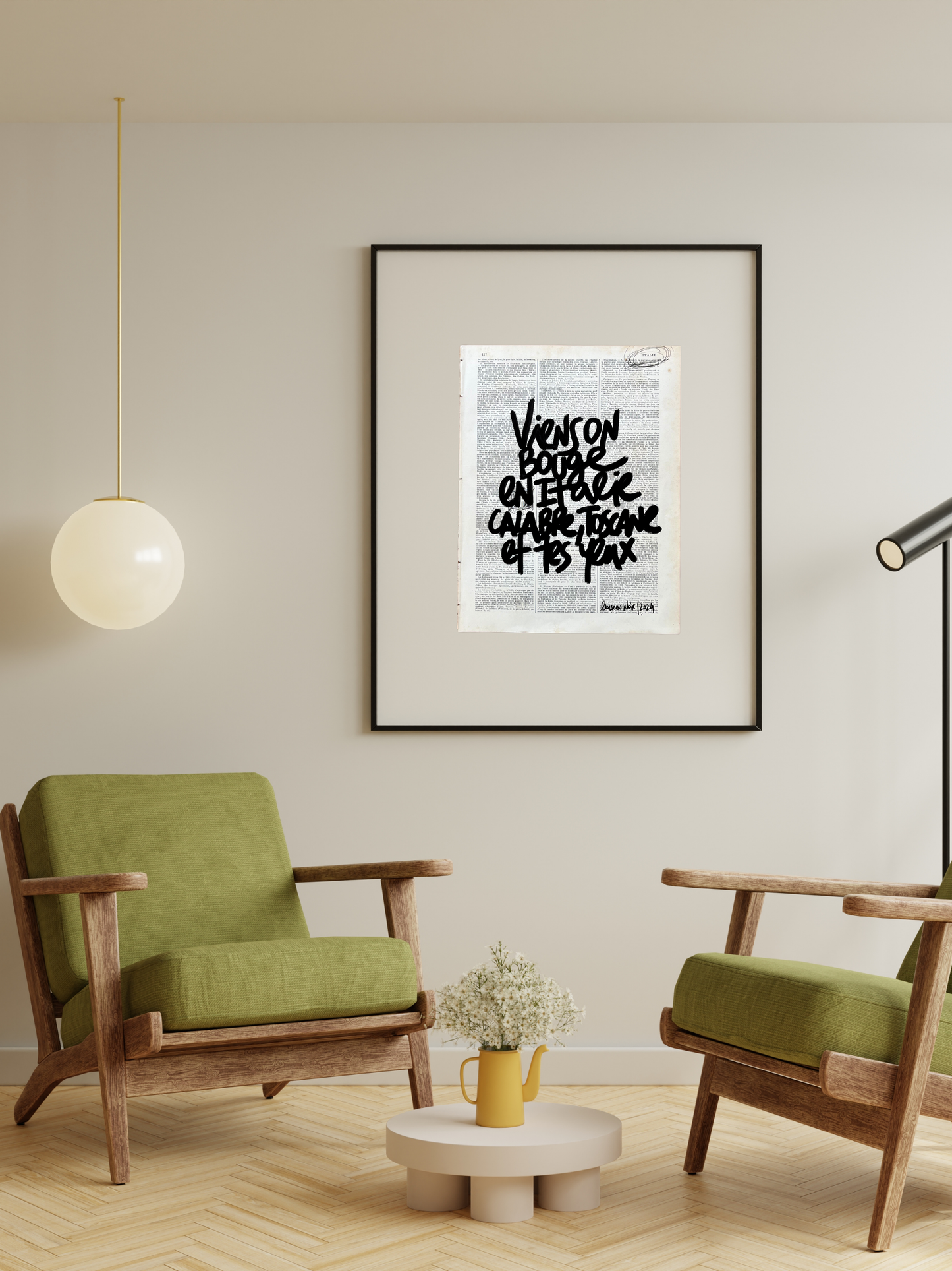 Original poster / Frame "Come on, let's move to Italy, Calabria, Tuscany and your eyes"