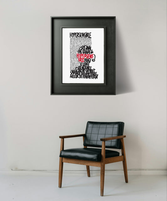 Affiche reproduction "Hypersensible" 50 exemplaires numérotés et signés 30x40