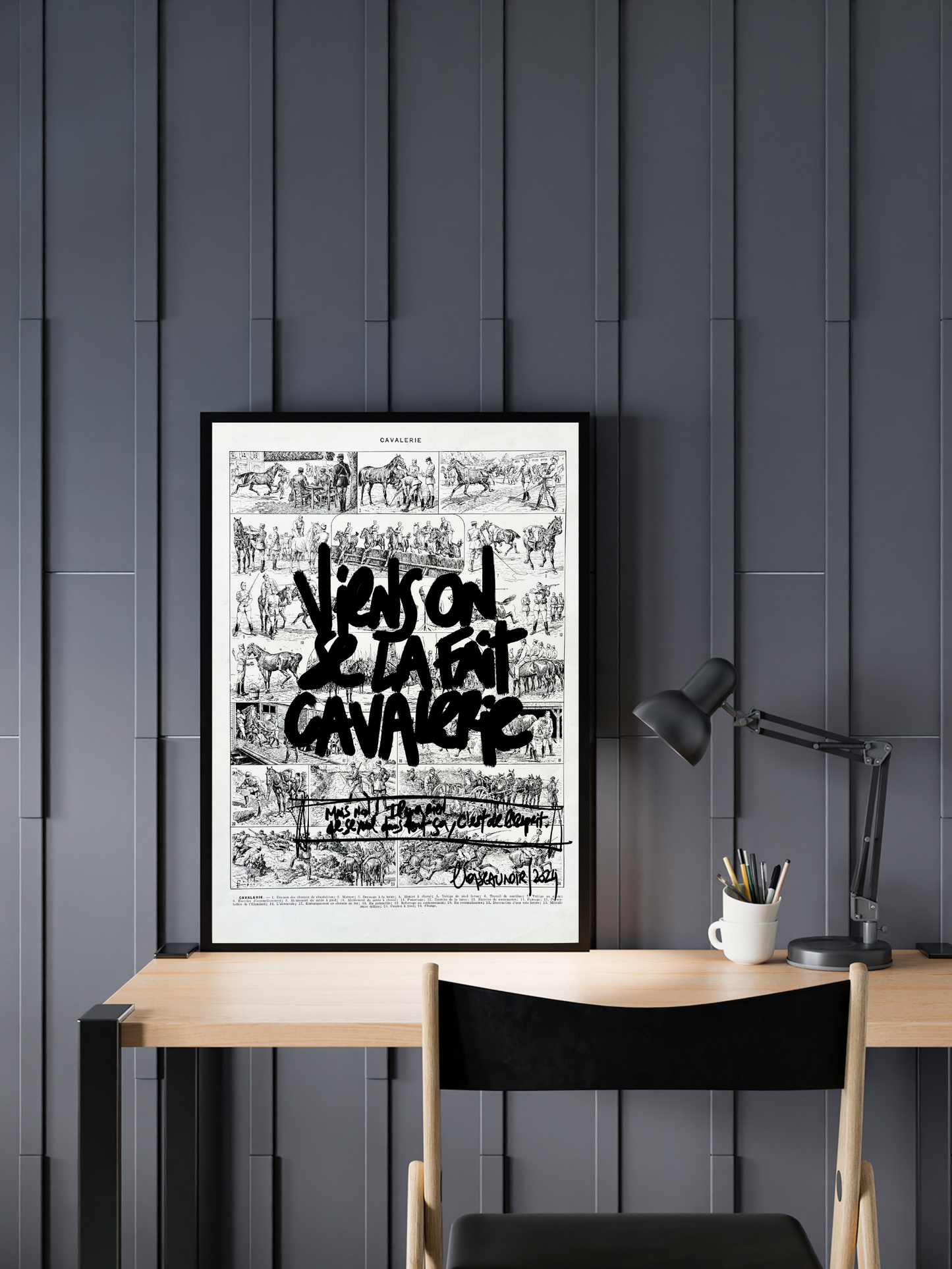 Original poster / Frame "Come on, let's do it cavalry"