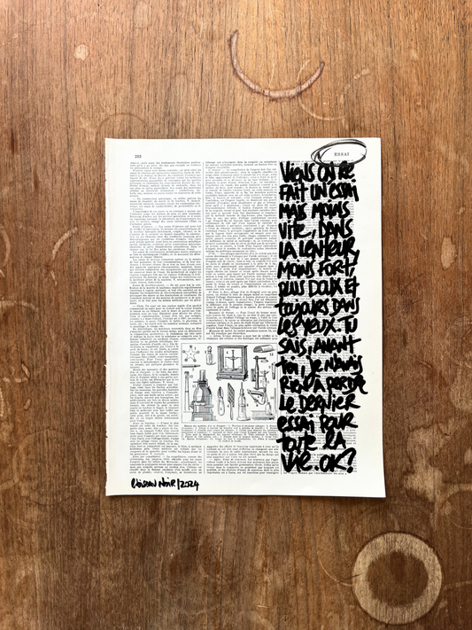Affiche originale en prose / Cadre "Dans la lenteur"