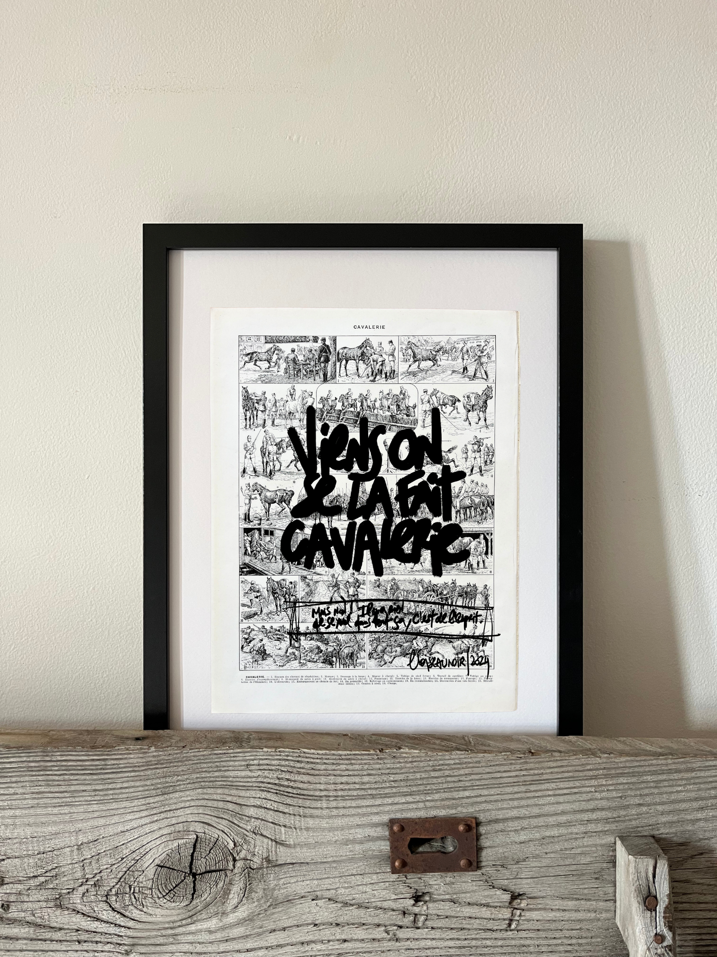 Original poster / Frame "Come on, let's do it cavalry"