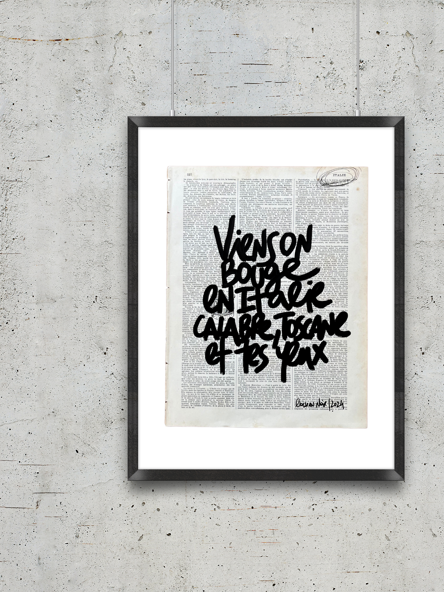 Original poster / Frame "Come on, let's move to Italy, Calabria, Tuscany and your eyes"