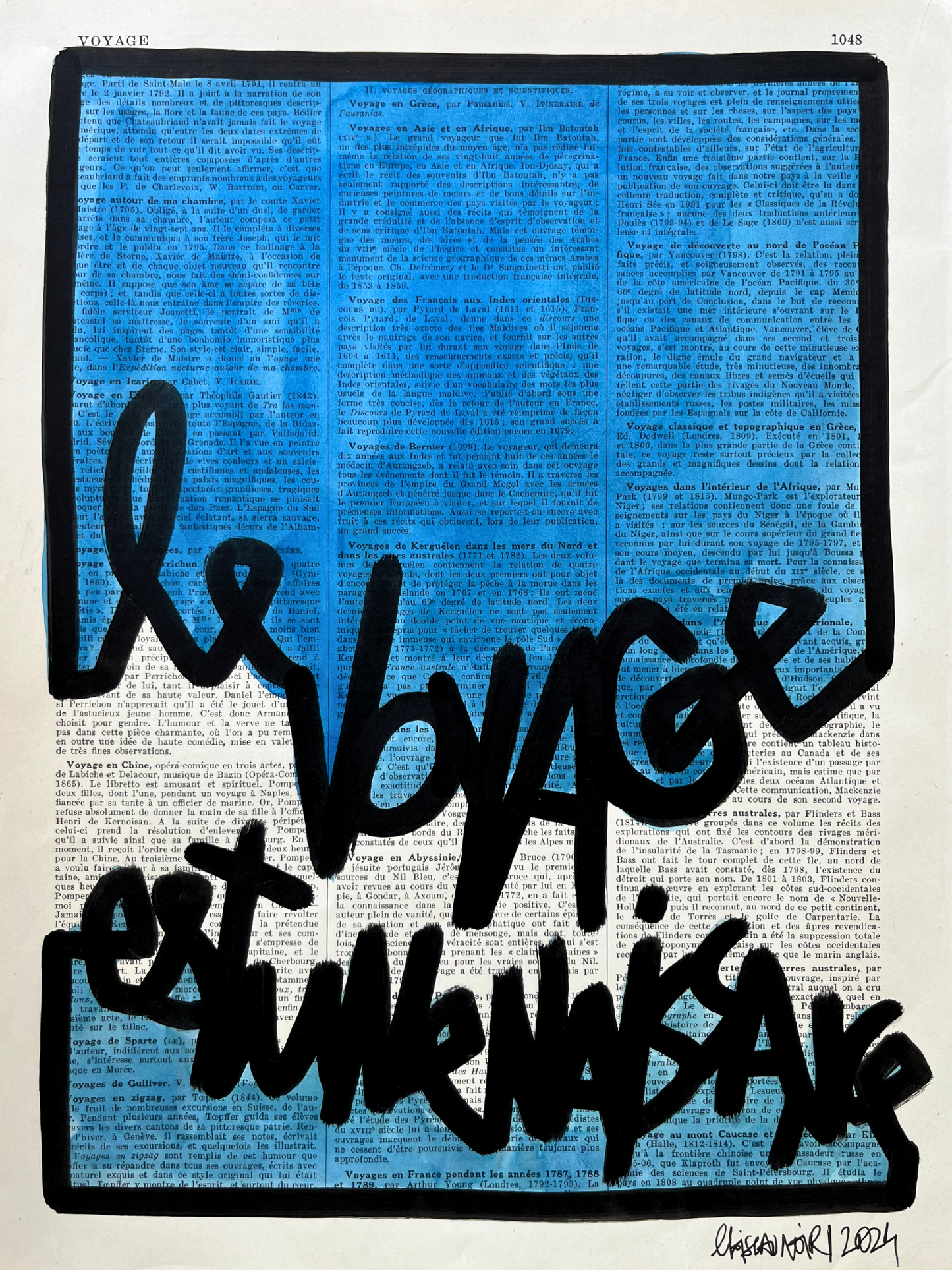 Original poster / Frame "The journey is a birth"
