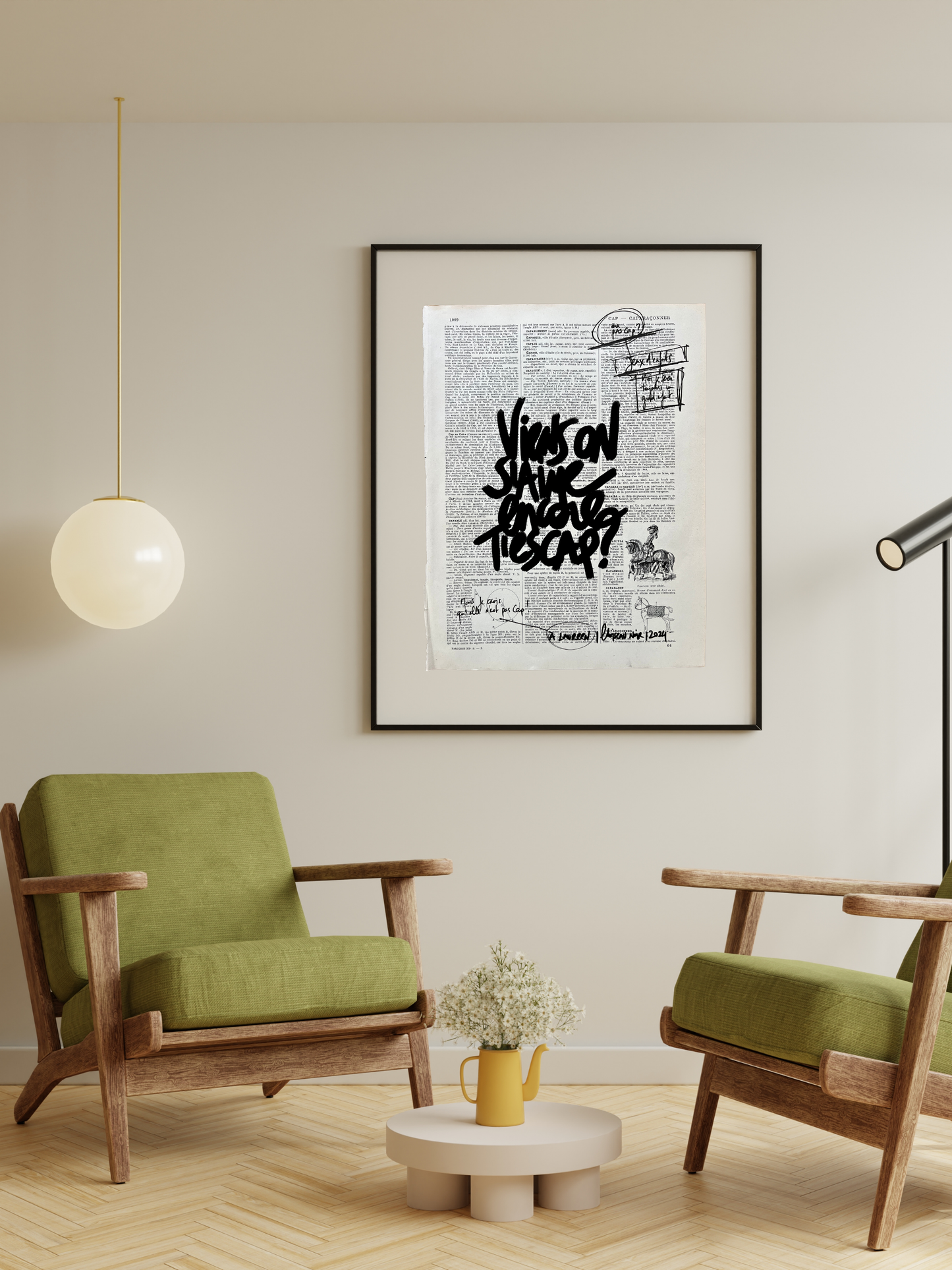 Original poster / Frame "Come on, let's love each other again, are you up for it?"