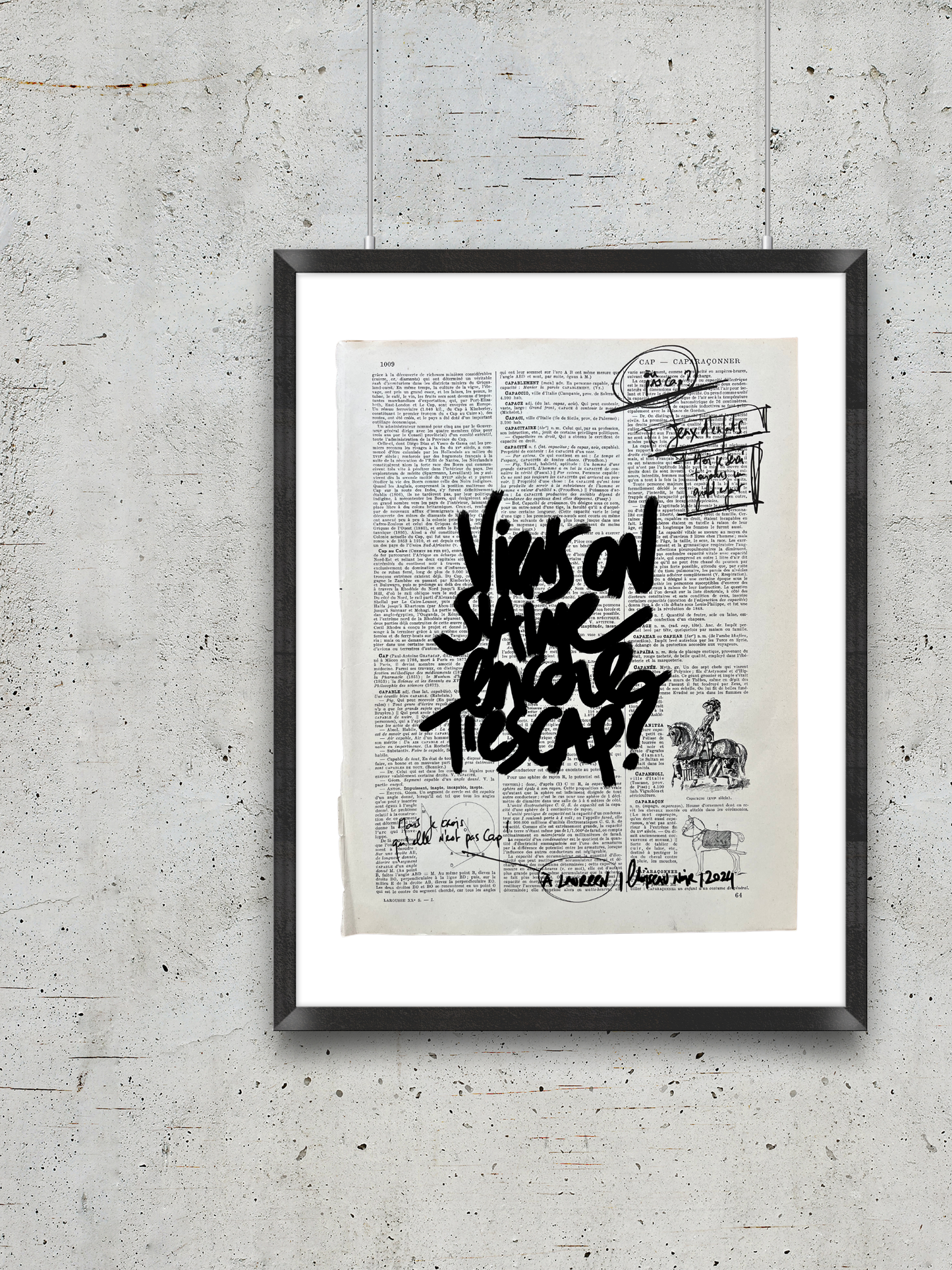 Original poster / Frame "Come on, let's love each other again, are you up for it?"